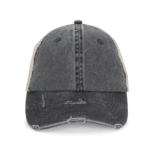 Native Spirit NS027 KÖRNYEZETBARÁT UNISZEX KOPOTT HATÁSÚ HÁLÓS SAPKA U