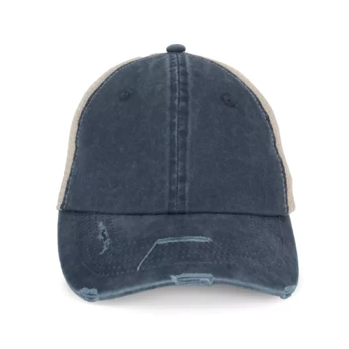 Native Spirit NS027 KÖRNYEZETBARÁT UNISZEX KOPOTT HATÁSÚ HÁLÓS SAPKA U