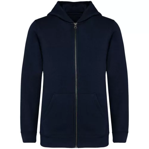 Native Spirit NS405 KÖRNYEZETBARÁT VÉGIG ZIPZÁRAS KAPUCNIS GYERMEK PULÓVER 12/14