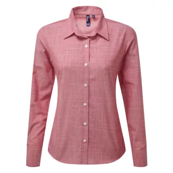   Premier PR345 NŐI HOSSZÚ UJJÚ STRUKTURÁLT PAMUT CHAMBRAY ING XS