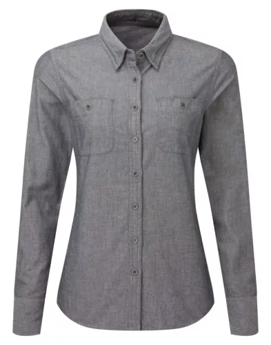Premier PR347 NŐI ORGANIKUS PAMUT CHAMBRAY FAIRTRADE ING 3XL