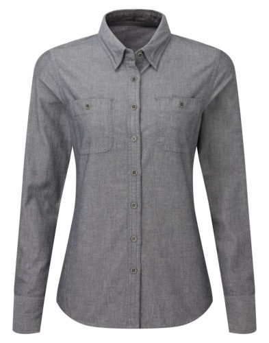 Premier PR347 WOMEN'S ORGANIC CHAMBRAY FAIRTRADE SHIRT XS