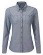 Premier PR347 NŐI ORGANIKUS PAMUT CHAMBRAY FAIRTRADE ING S