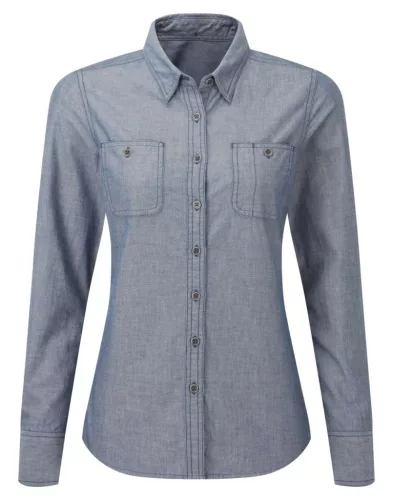 Premier PR347 NŐI ORGANIKUS PAMUT CHAMBRAY FAIRTRADE ING XL