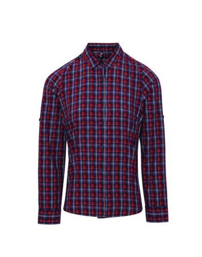 Premier PR356 'SIDEHILL' CHECK - WOMEN'S LONG SLEEVE COTTON SHIRT XL