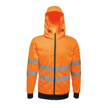   Regatta RETRA471 HI-VIS PRO VÉGIG CIPZÁRAS KAPUCNIS DZSEKI S