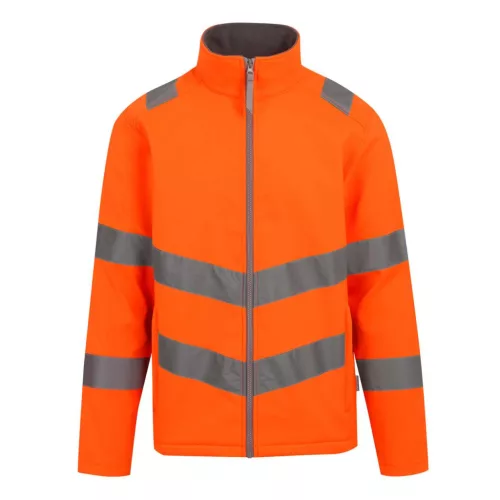 Regatta RETRA712 HI-VIS PRO CONTRACT ABLAZE 2 LAYER SOFTSHELL JACKET (CLASS 3) S