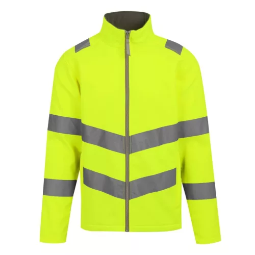 Regatta RETRA712 HI-VIS PRO CONTRACT ABLAZE 2 LAYER SOFTSHELL JACKET (CLASS 3) L
