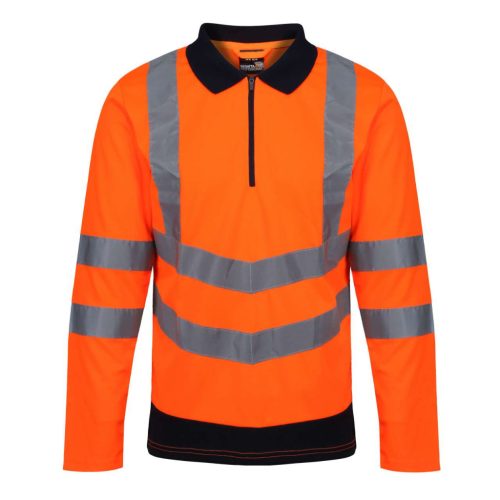 Regatta RETRS192 PRO HI-VIS LS POLO SHIRT 2XL