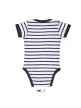 SOL'S SO01401 SOL'S MILES BABY - STRIPED BODYSUIT 12/18M