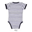SOL'S SO01401 SOL'S MILES BABY - STRIPED BODYSUIT 12/18M