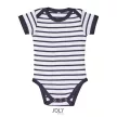 SOL'S SO01401 SOL'S MILES BABY - STRIPED BODYSUIT 3/6M