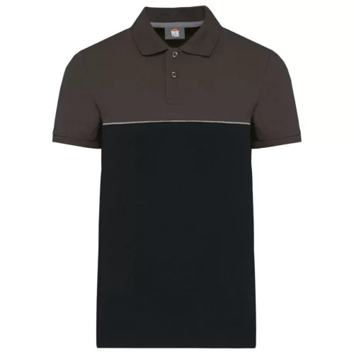 Designed To Work WK210 UNISEX ECO-FRIENDLY TWO-TONE SHORT SLEEVE POLO SHIRT L