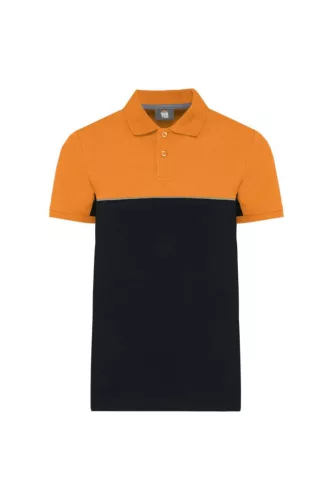 Designed To Work WK210 UNISZEX KÖRNYEZETBARÁT KÉTTÓNUSÚ RÖVID UJJÚ PÓLÓING 4XL