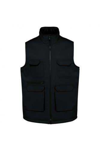 Designed To Work WK607 UNISEX PADDED MULTI-POCKET POLYCOTTON VEST S