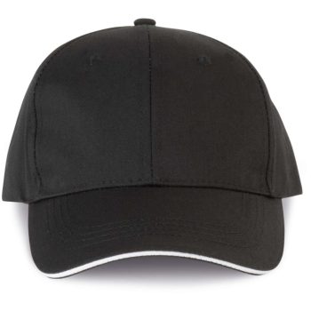   Designed To Work WKP145 OEKOTEX TANÚSÍTVÁNNYAL RENDELKEZŐ 6 PANELES SAPKA SZENDVICS ELLENZŐVEL U