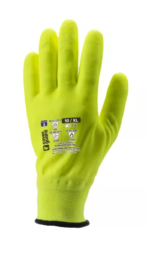 EUROWINTER F100 SÁRGA BÉLELT,HAB.NIT. MÁRTOTT KESZTYŰ_10