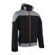BANJO FEKETE/SZÜRKE SOFTSHELL DZSEKI, NARANCS CIPZÁR_3XL