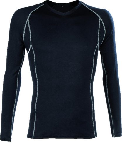 BODYWARMER FEKETE JÉGERFELSŐ, HOSSZÚ UJJÚ, RUGALMAS_XL