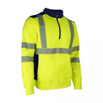 FRISS Sweat thermique Jaune HV Marine taille L