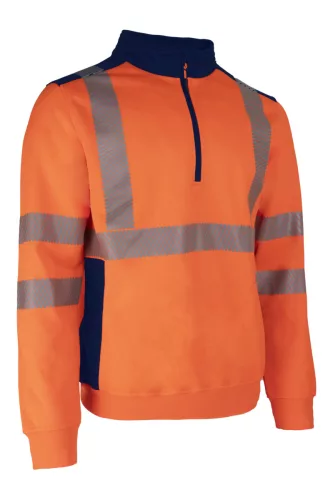 FRISS Sweat thermique Orange HV Marine taille M