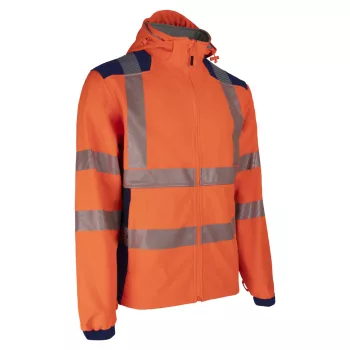 NEBULO Veste Softshell GRS Orange HV/Marine taille L
