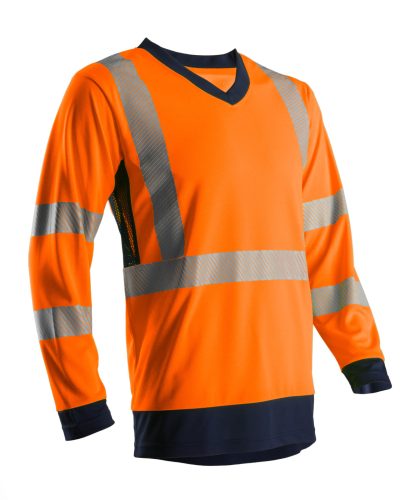 SOMO HI-VIZ NARANCS HOSSZÚ UJJÚ PÓLÓ CO/PES GRS_L