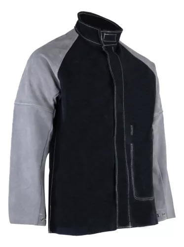 SPARKS Veste cuir dos coton Noir/Gris_M