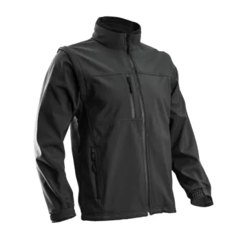 YANG veste 2/1 noire Softshell manches amovibles T.L