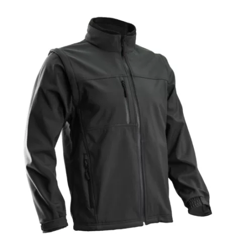 YANG veste 2/1 noire Softshell manches amovibles T.M