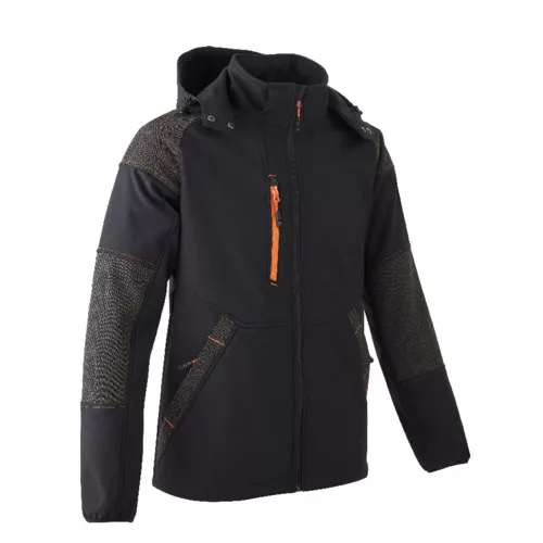 YUKI II Veste Softshell Noire/Citrouille taille 2XL