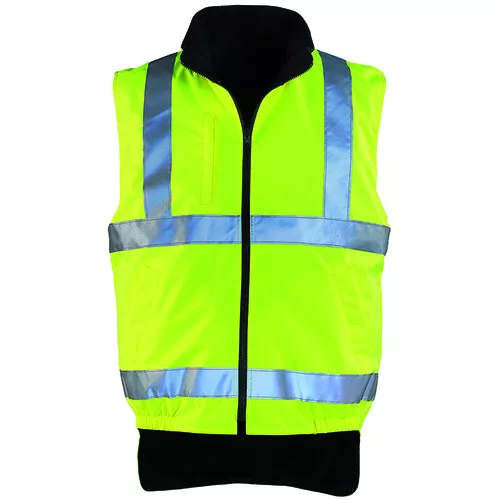 HI-WAY polár bélés mellény, hi-viz sÁrga, 3M L