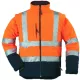 Veste Softshell hi-viz orange/marine, manch amov. XL