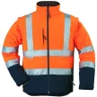 Veste Softshell hi-viz orange/marine, manch amov. XXL