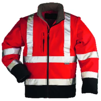 Veste Softshell STATION 2/1 rougeHV/marine - M