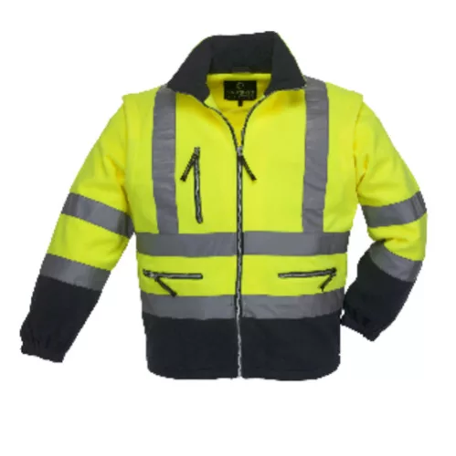 Polar Station Veste Hi-viz jaune/marine, manch.amov. L
