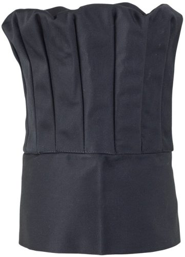 SÉFSAPKA MAGAS FEKETE