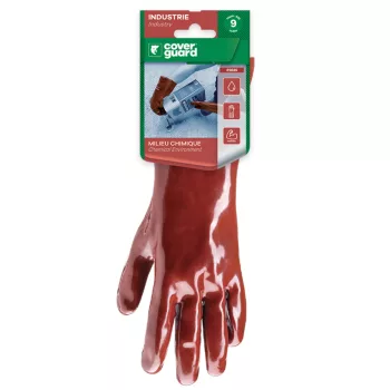 MÁRTOTT PVC KESZTYŰ, BORDÓ, S/L/O, 36CM_BLISZT_8