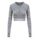 Just Cool JC039 WOMEN'S LONG SLEEVE CROP T L