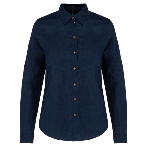 Kariban KA589 LADIES' LONG SLEEVE LINEN AND COTTON SHIRT L