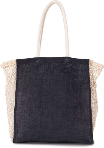 Kimood KI0281 SHOPPING BAG WITH MESH GUSSET U