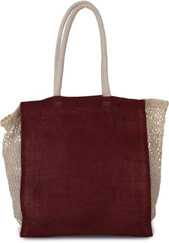 Kimood KI0281 SHOPPING BAG WITH MESH GUSSET U