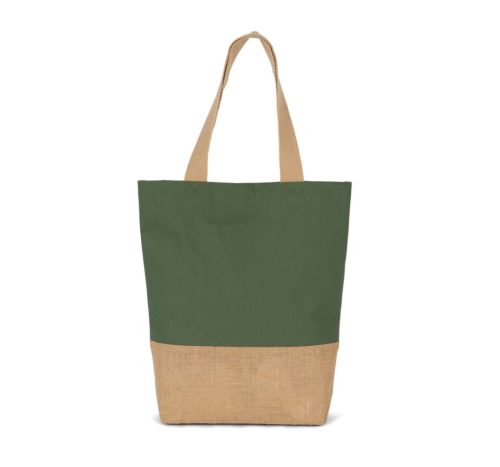Kimood KI0298 SHOPPING BAG IN COTTON AND BONDED JUTE THREADS U