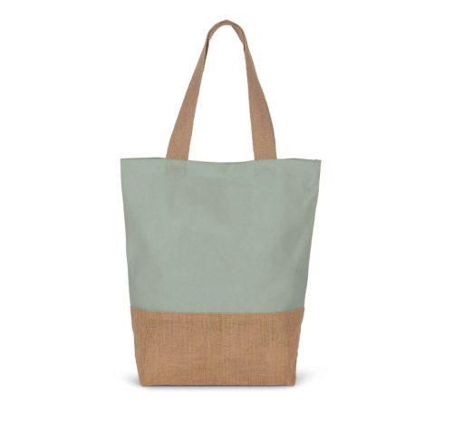 Kimood KI0298 SHOPPING BAG IN COTTON AND BONDED JUTE THREADS U