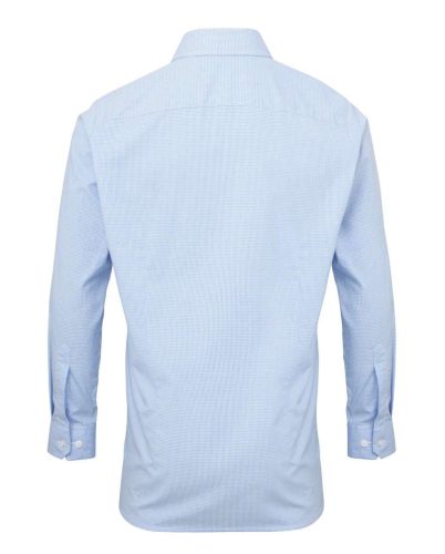 Premier PR220 MEN'S LONG SLEEVE GINGHAM COTTON MICROCHECK SHIRT M