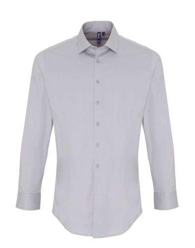 Premier PR244 MEN'S STRETCH-FIT COTTON POPLIN LONG SLEEVE SHIRT 3XL