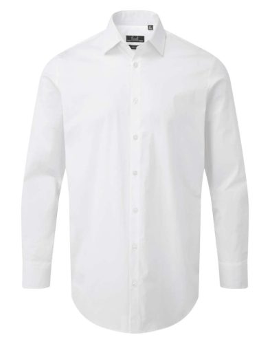 Premier PR244 MEN'S STRETCH-FIT COTTON POPLIN LONG SLEEVE SHIRT 2XL