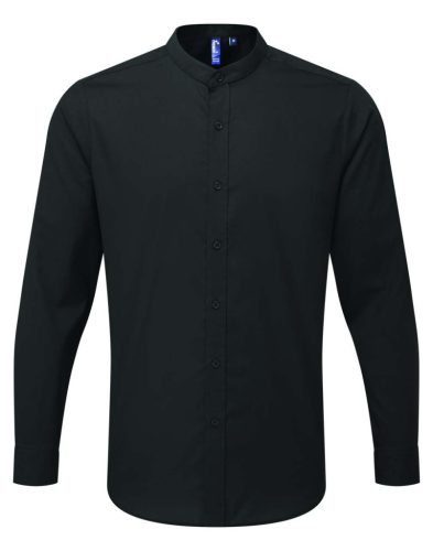 Premier PR258 BANDED COLLAR 'GRANDAD' LONG SLEEVE SHIRT XS