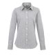 Premier PR320 WOMEN'S LONG SLEEVE GINGHAM MICROCHECK SHIRT L