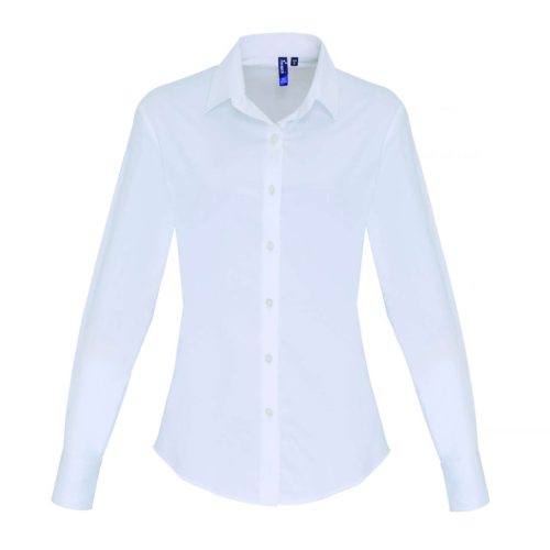 Premier PR344 WOMEN'S STRETCH-FIT COTTON POPLIN LONG SLEEVE SHIRT M